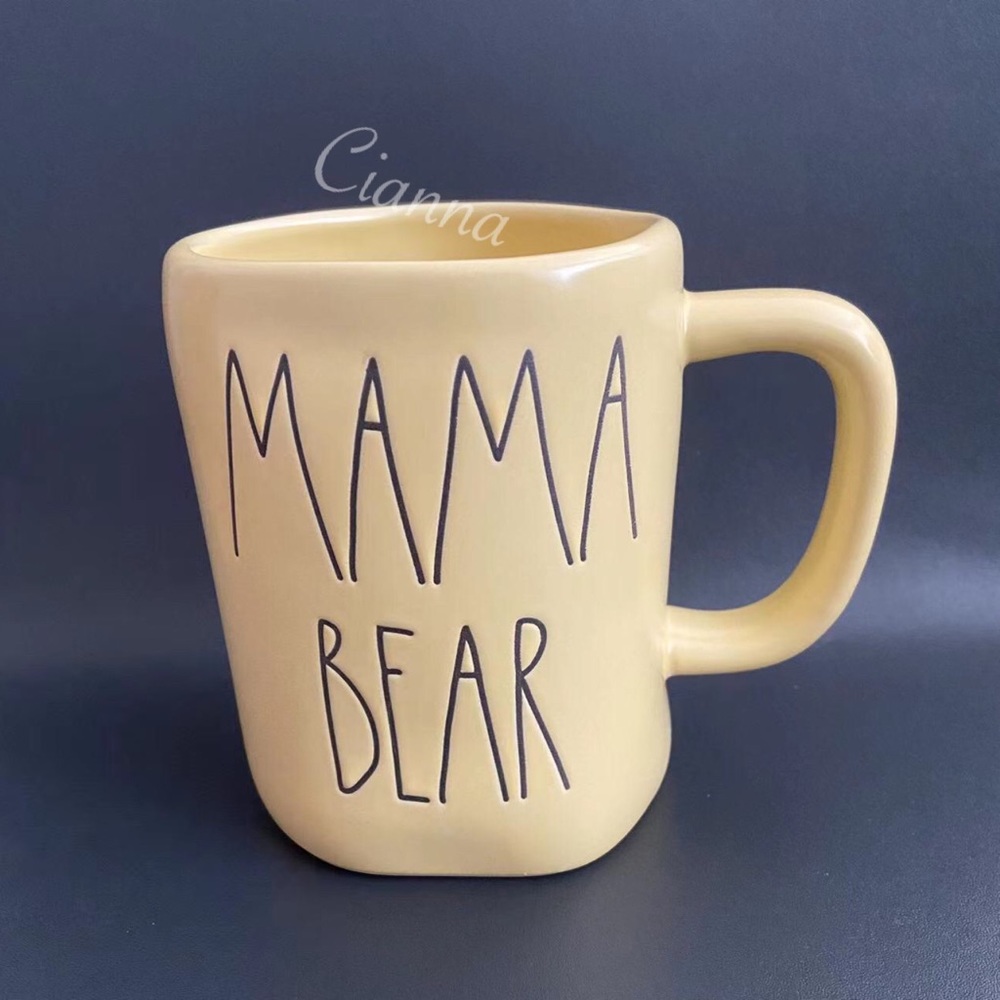 Rae Dunn Yellow Mama Bear Mug